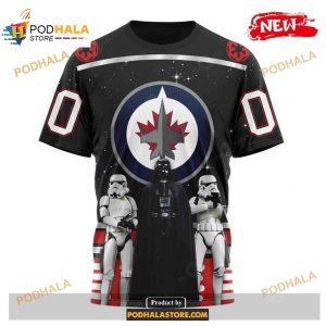 Custom Nhl Winnipeg Jets Star Wars Black Design Shirt Hoodie 3d 3
