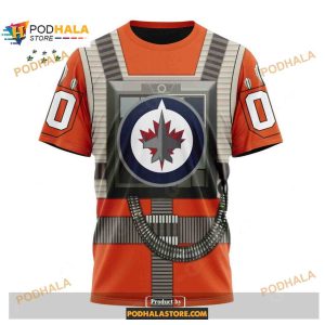 Custom Nhl Winnipeg Jets Star Wars Rebel Pilot Design Shirt Hoodie 3d 3