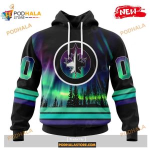 Custom Nhl Winnipeg Jets With Northern Lights Shirt Hoodie 3d 1
