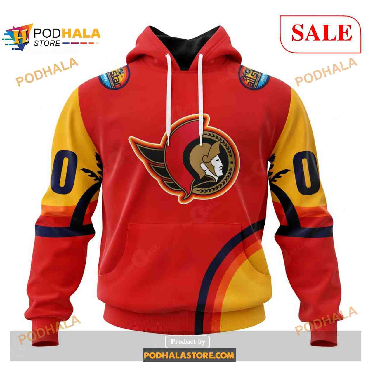 Custom Ottawa Senators Retro Vintage Tie Dye NHL Shirt Hoodie 3D