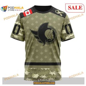 Custom Ottawa Senators Camo Military Appreciation Nhl Shirt Hoodie 3d 3