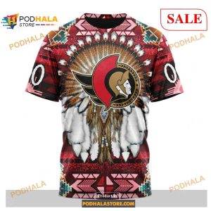 Custom Ottawa Senators Native Costume Nhl Shirt Hoodie 3d 3