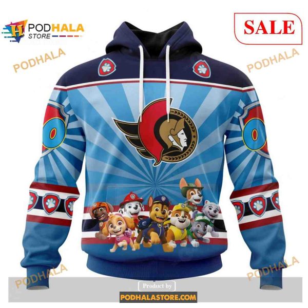Custom Ottawa Senators Paw Patrol NHL Shirt Hoodie 3D