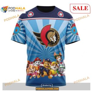 Custom Ottawa Senators Paw Patrol Nhl Shirt Hoodie 3d 3