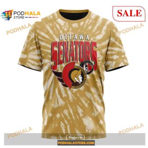 Custom Ottawa Senators Retro Vintage Tie Dye Nhl Shirt Hoodie 3d 3