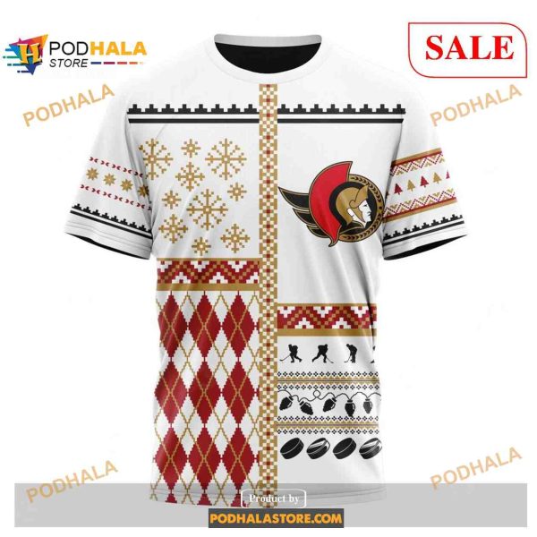 Custom Ottawa Senators Unisex Christmas NHL Shirt Hoodie 3D