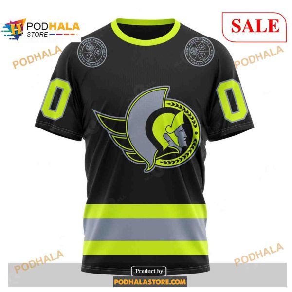 Custom Ottawa Senators Unisex FireFighter Uniforms Color NHL Shirt Hoodie 3D