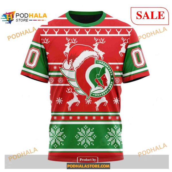 Custom Ottawa Senators Unisex Shirt Christmas NHL Hoodie 3D