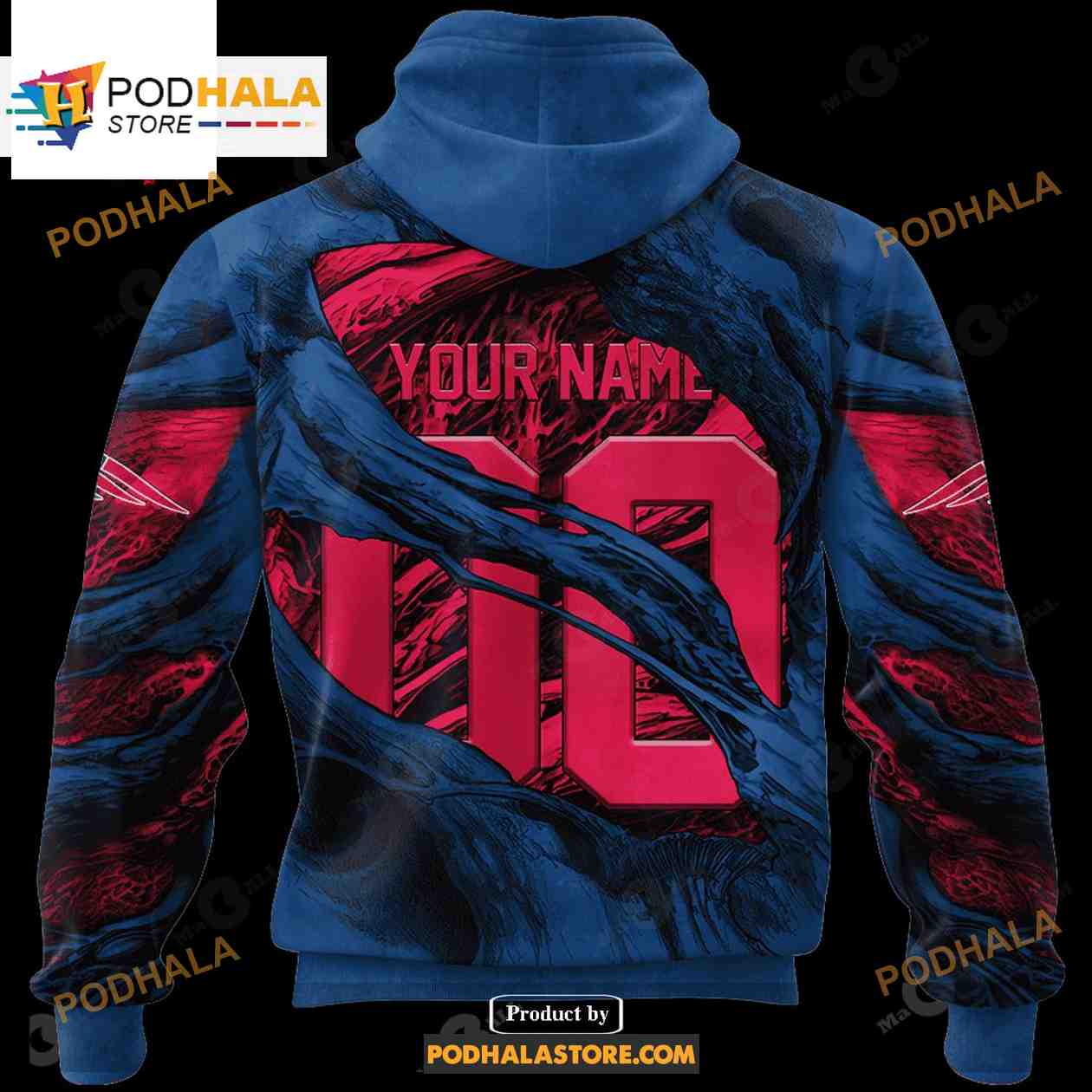 New England Patriots NFL 3D Fleece Hoodie Jacket Impressive Gift