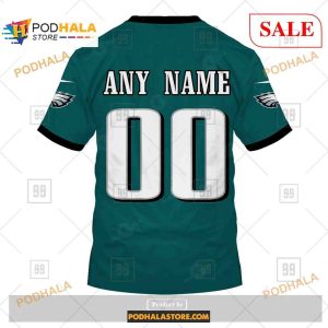 Custom Philadelphia Eagles Home Shirt NFL Hoodie 3D 4