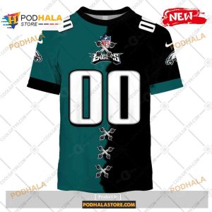 Custom Philadelphia Eagles Mix Jersey Special Design Shirt NFL Hoodie 3D 2