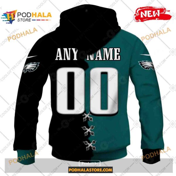 Custom Philadelphia Eagles Mix Jersey Special Design Shirt NFL Hoodie 3D