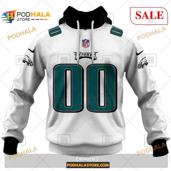 Custom Philadelphia Eagles Road Jersey Shirt NFL Hoodie 3D