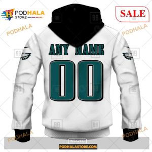 Custom Philadelphia Eagles Road Jersey Shirt NFL Hoodie 3D 3