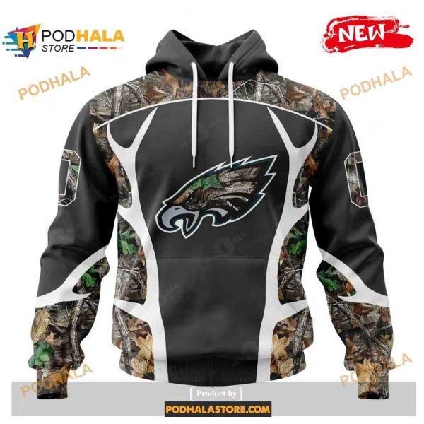 Custom Philadelphia Eagles Special Camo Hunting Black Design Shirt NFL Hoodie 3D