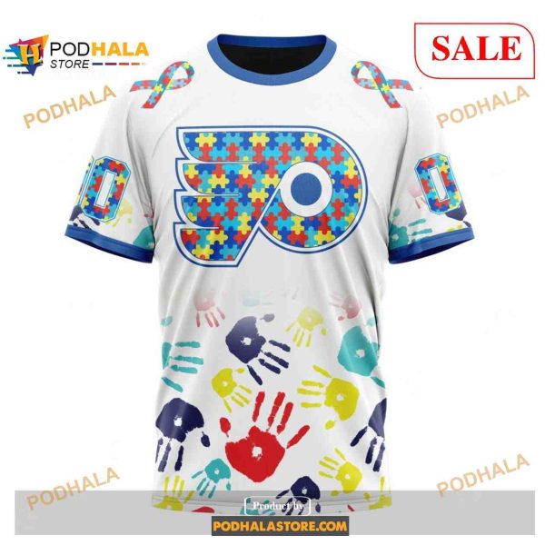 Custom Philadelphia Flyers Autism Awareness Design NHL Shirt Hoodie 3D
