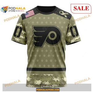Custom Philadelphia Flyers Camo Military Appreciation Nhl Shirt Hoodie 3d 3