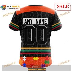 Custom Philadelphia Flyers Fearless Aganst Autism Nhl Shirt Hoodie 3d 4