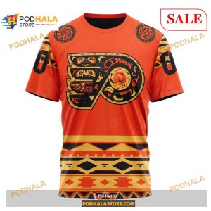 Custom Philadelphia Flyers National Day For Truth And Reconciliation Nhl Hoodie 3d 3