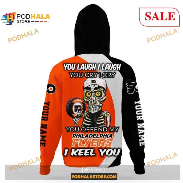 Custom Philadelphia Flyers Sweatshirt NHL Hoodie 3D, You laugh I Laugh You Cry I Cry