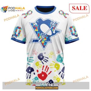 Custom Pittsburgh Penguins Autism Awareness Design Nhl Shirt Hoodie 3d 3