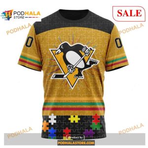 Custom Pittsburgh Penguins Fearless Aganst Autism Nhl Shirt Hoodie 3d 3