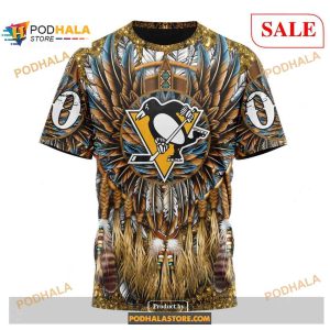 Custom Pittsburgh Penguins Native Costume Design Nhl Shirt Hoodie 3d 3