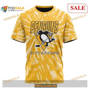 Custom Pittsburgh Penguins Retro Vintage Tie Dye Nhl Shirt Hoodie 3d 3