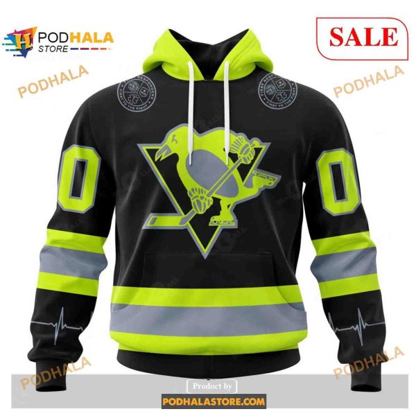 Custom Pittsburgh Penguins Unisex FireFighter Uniforms Color NHL Shirt Hoodie 3D