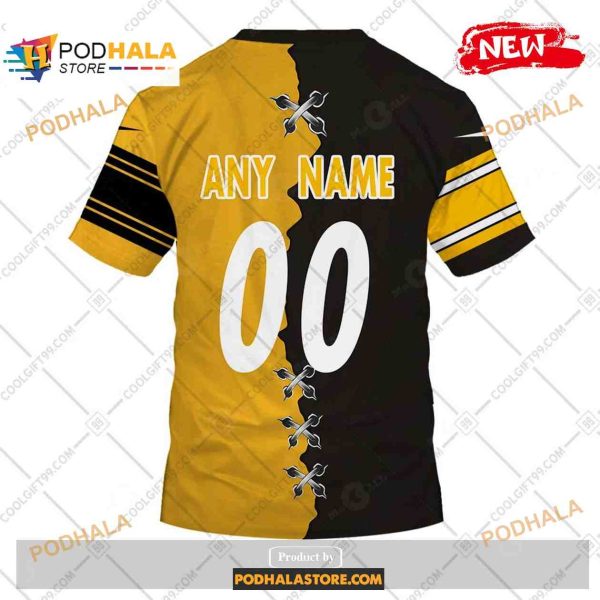 Custom Pittsburgh Steelers Mix Jersey Special Design Shirt NFL Hoodie 3D