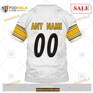 Custom Pittsburgh Steelers Road Jersey Shirt NFL Hoodie 3D 4