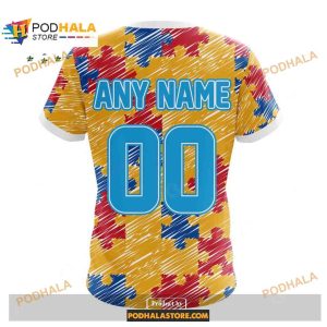 Custom Pittsburgh Steelers Special Autism Puzzle Game Stripes Design NFL Hoodie 3D 4