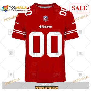 Custom San Francisco 49ers Home Shirt NFL Hoodie 3D 2