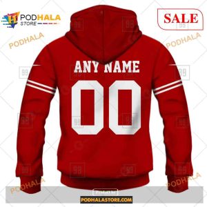 Custom San Francisco 49ers Home Shirt NFL Hoodie 3D 3