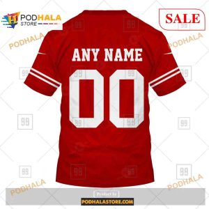 Custom San Francisco 49ers Home Shirt NFL Hoodie 3D 4
