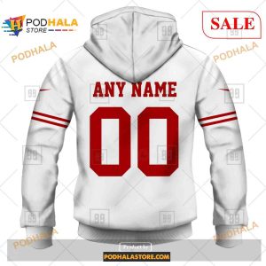 Custom San Francisco 49ers Road Jersey Shirt NFL Hoodie 3D 3