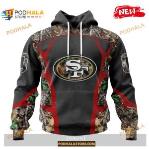 Custom San Francisco 49ers Special Camo Hunting Black Design Shirt NFL Hoodie 3D 1