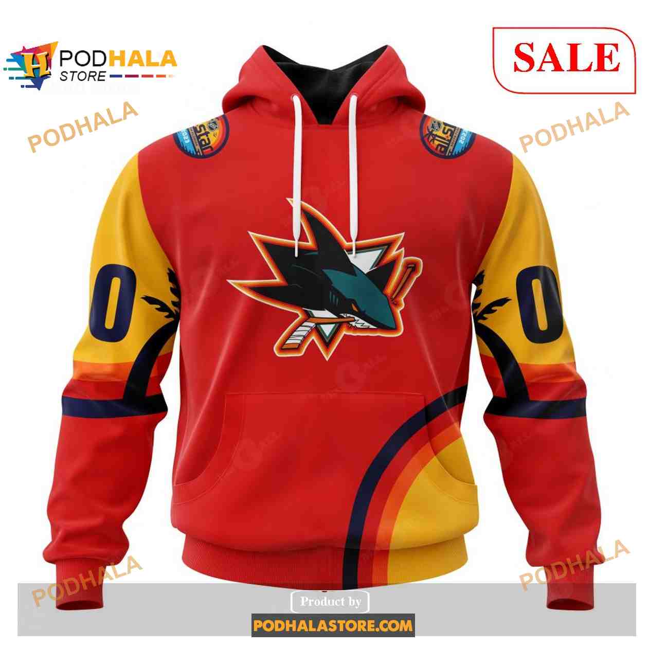 Custom San Jose Sharks Unisex With Retro Concepts NHL Shirt Hoodie