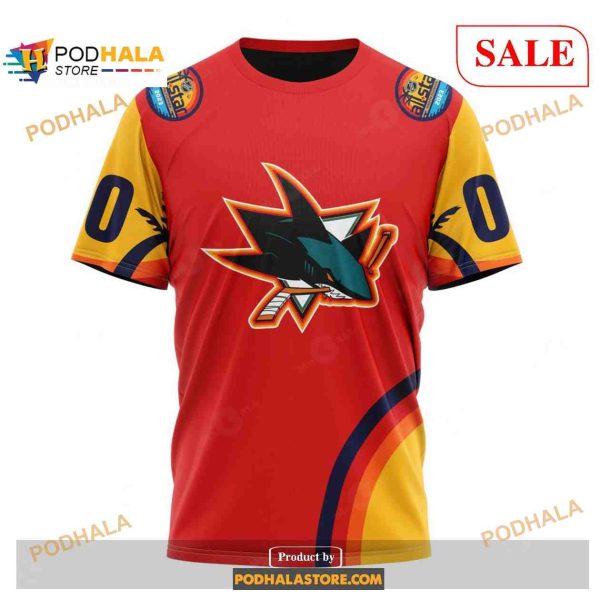 Custom San Jose Sharks ALL Star Sunset NHL Shirt Hoodie 3D