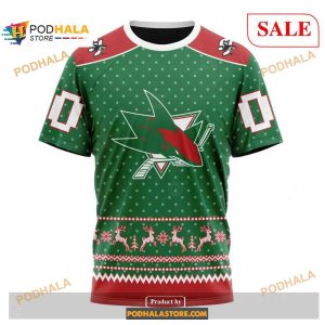 Custom San Jose Sharks Christmas Apparel Nhl Shirt Hoodie 3d 3