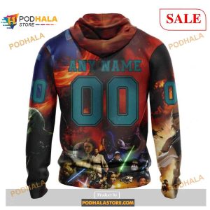 Custom San Jose Sharks Design X Star War Nhl Shirt Hoodie 3d 2