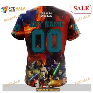 Custom San Jose Sharks Design X Star War Nhl Shirt Hoodie 3d 4