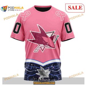 Custom San Jose Sharks Fights Cancer Nhl Shirt Hoodie 3d 3