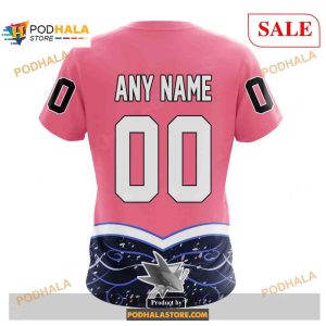 Custom San Jose Sharks Fights Cancer Nhl Shirt Hoodie 3d 4
