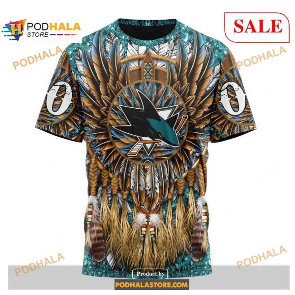 Custom San Jose Sharks Native Costume Design NHL Shirt Hoodie 3D