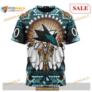 Custom San Jose Sharks Native Costume Nhl Shirt Hoodie 3d 3