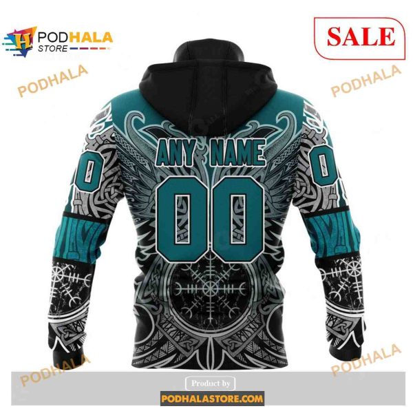 Custom San Jose Sharks Norse Viking Symbols NHL Shirt Hoodie 3D