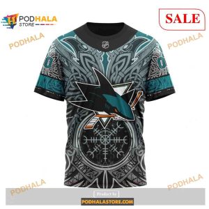 Custom San Jose Sharks Norse Viking Symbols Nhl Shirt Hoodie 3d 4