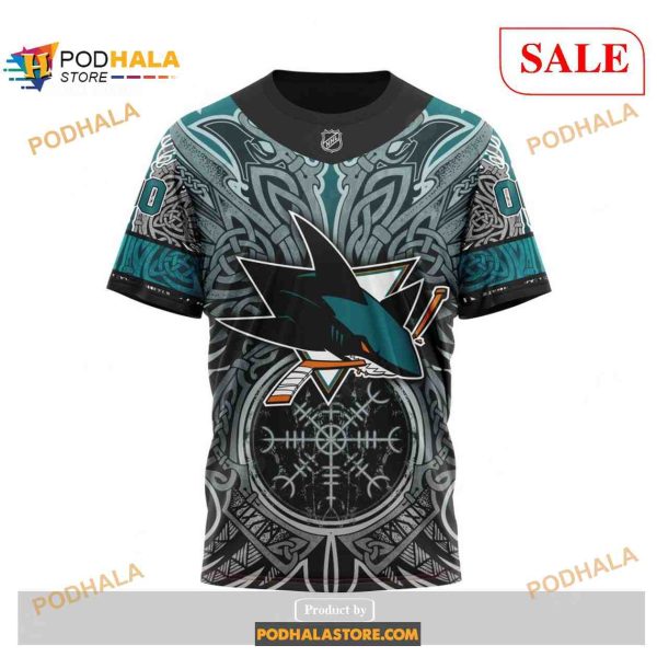 Custom San Jose Sharks Norse Viking Symbols NHL Shirt Hoodie 3D