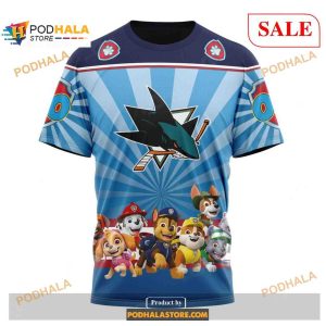Custom San Jose Sharks Paw Patrol Nhl Shirt Hoodie 3d 3